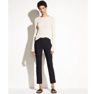Vince Stitch Front Seam Ponte Leggings in Black